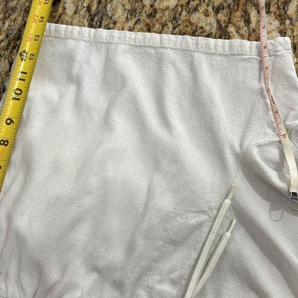 ASOS Design Light Gray Linen Blend High Rise Drawstring Waist Shorts Size XL - Picture 8 of 9